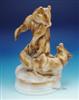 Vintage Zsolnay Playful Bears Figurine - Signed